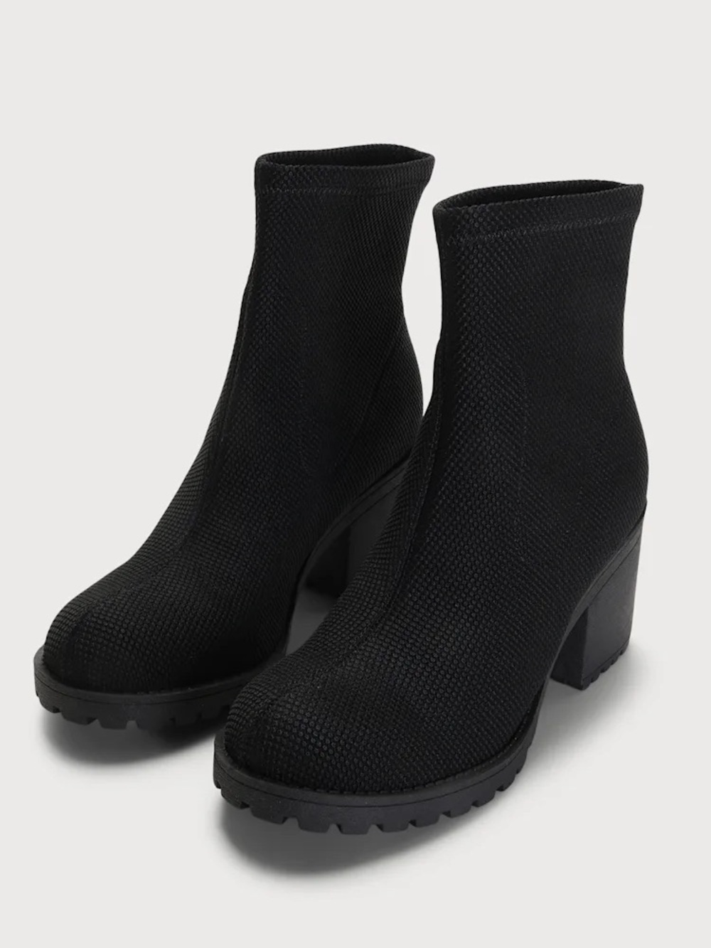 Dirty Laundry • Lizzie Black Knit Slip-On Sock Booties